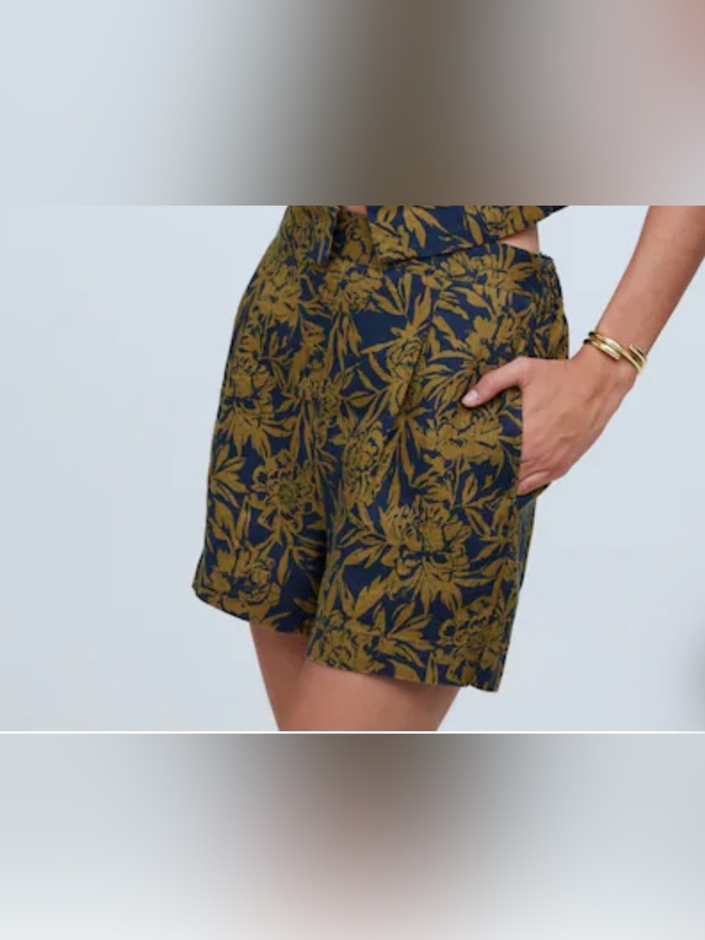 NWOT Madewell Pull On Linen Short Deep Blue Shadow Elevated Tropical S Small HTF